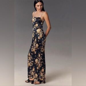 New Reformation Frankie Silk Maxi Dress
